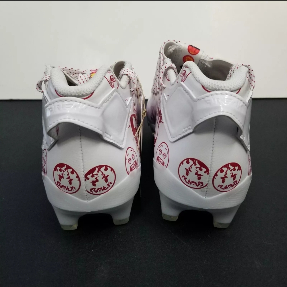 Adidas Size 8.5 Men Freak 22 Big Mood Football Cleats Shoes White Red GZ6901 - Picture 4 of 10